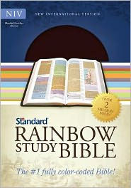 NIV Standard Rainbow Study Bible B/L Brown - Standard Publishing